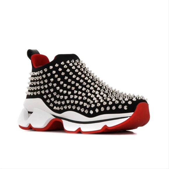 CHRISTIAN LOUBOUTIN Spike Sock Donna studded flat neoprene sneakers - Picture 2 of 4